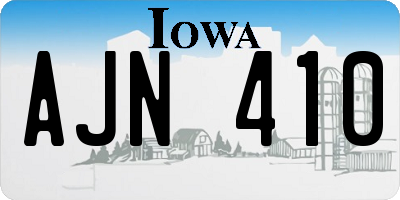 IA license plate AJN410