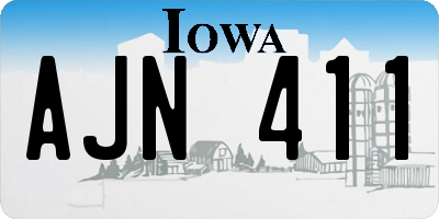IA license plate AJN411