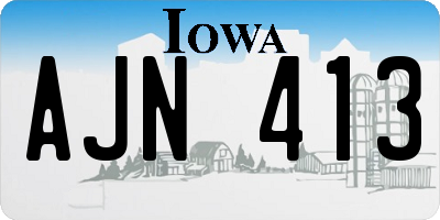 IA license plate AJN413