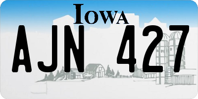 IA license plate AJN427