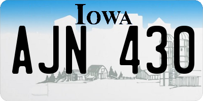 IA license plate AJN430