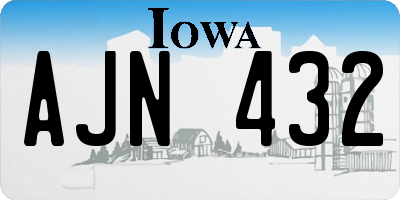 IA license plate AJN432