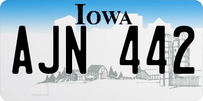 IA license plate AJN442