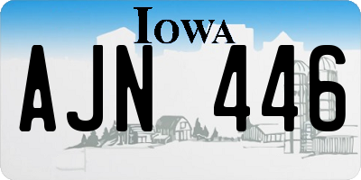 IA license plate AJN446