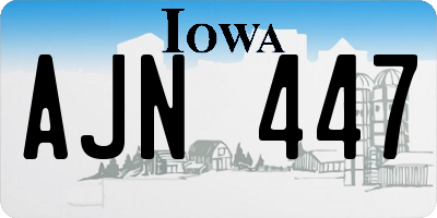 IA license plate AJN447
