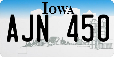 IA license plate AJN450