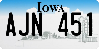 IA license plate AJN451