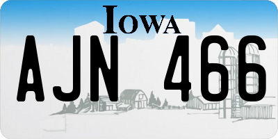 IA license plate AJN466