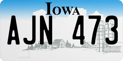 IA license plate AJN473