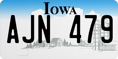 IA license plate AJN479