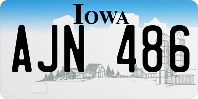 IA license plate AJN486