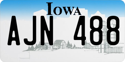 IA license plate AJN488