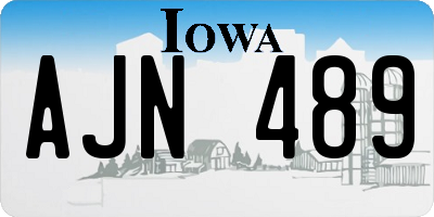 IA license plate AJN489