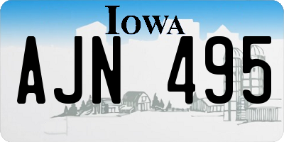IA license plate AJN495