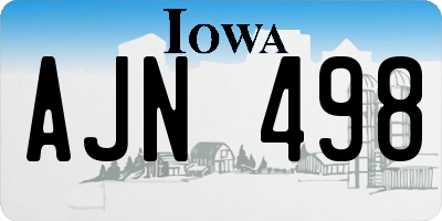 IA license plate AJN498