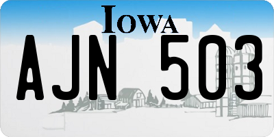 IA license plate AJN503