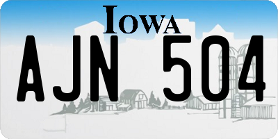 IA license plate AJN504