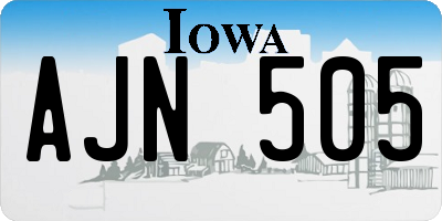 IA license plate AJN505