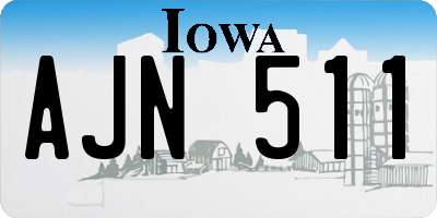 IA license plate AJN511