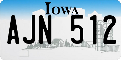 IA license plate AJN512