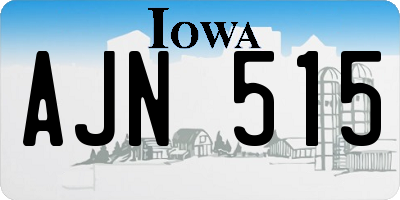 IA license plate AJN515