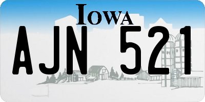 IA license plate AJN521