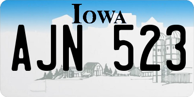 IA license plate AJN523