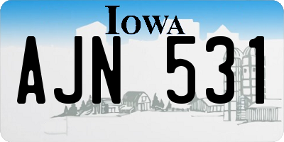 IA license plate AJN531