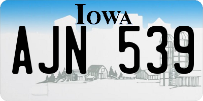 IA license plate AJN539