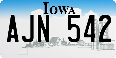 IA license plate AJN542