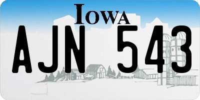IA license plate AJN543
