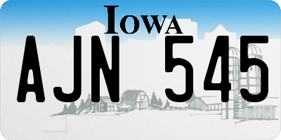 IA license plate AJN545