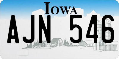 IA license plate AJN546