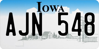IA license plate AJN548
