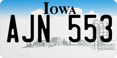 IA license plate AJN553