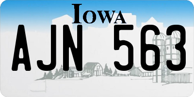 IA license plate AJN563