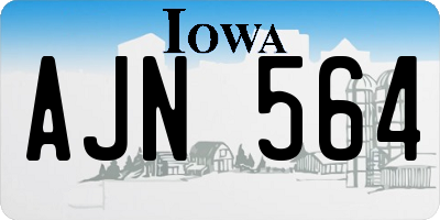 IA license plate AJN564