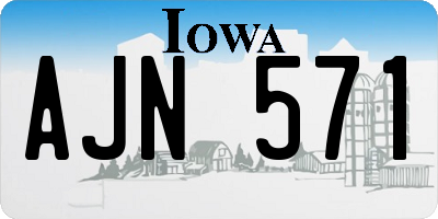 IA license plate AJN571