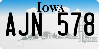 IA license plate AJN578