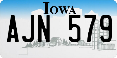 IA license plate AJN579