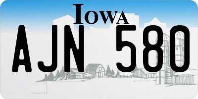 IA license plate AJN580