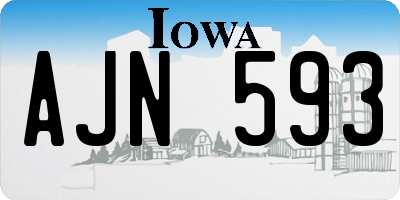 IA license plate AJN593