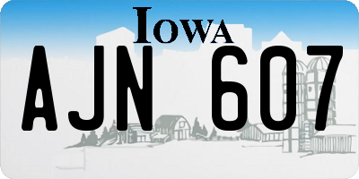 IA license plate AJN607