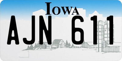 IA license plate AJN611