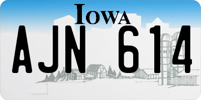IA license plate AJN614