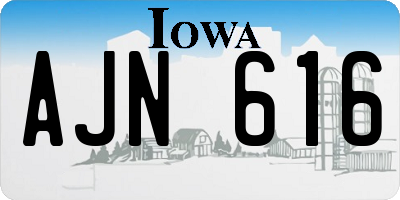 IA license plate AJN616