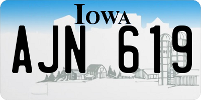 IA license plate AJN619