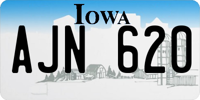 IA license plate AJN620