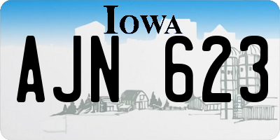 IA license plate AJN623
