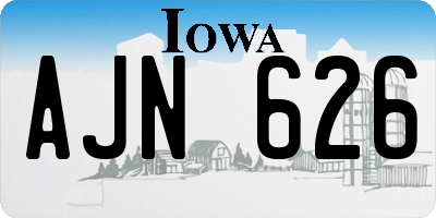 IA license plate AJN626